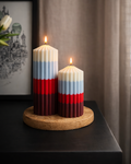 Layered Pillar Candle - BERTIE