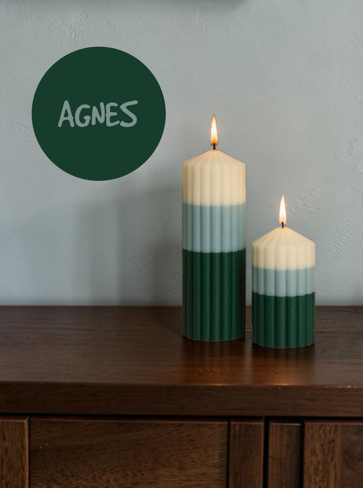 Layered Pillar Candle - AGNES