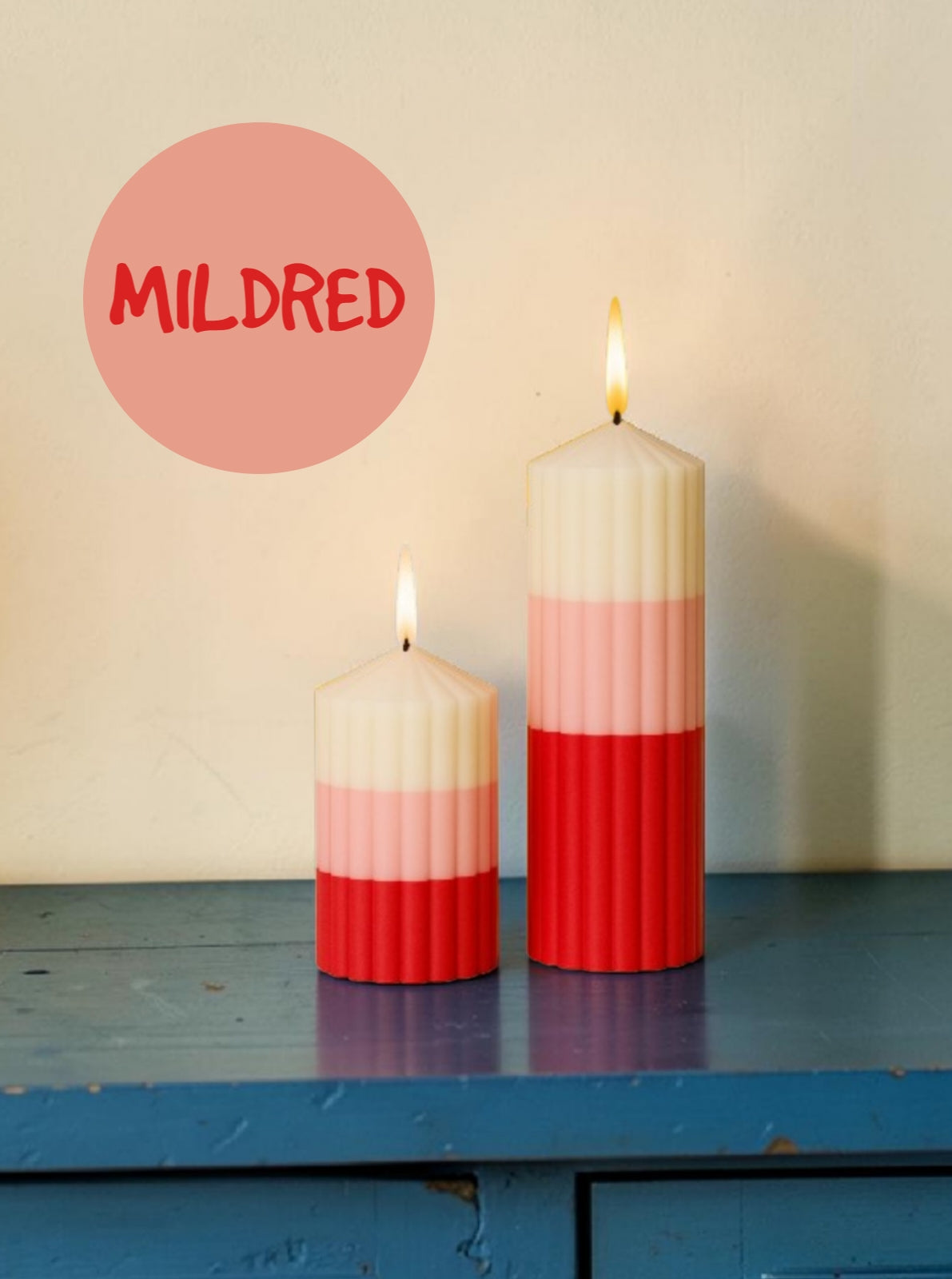 Layered Pillar Candle - MILDRED
