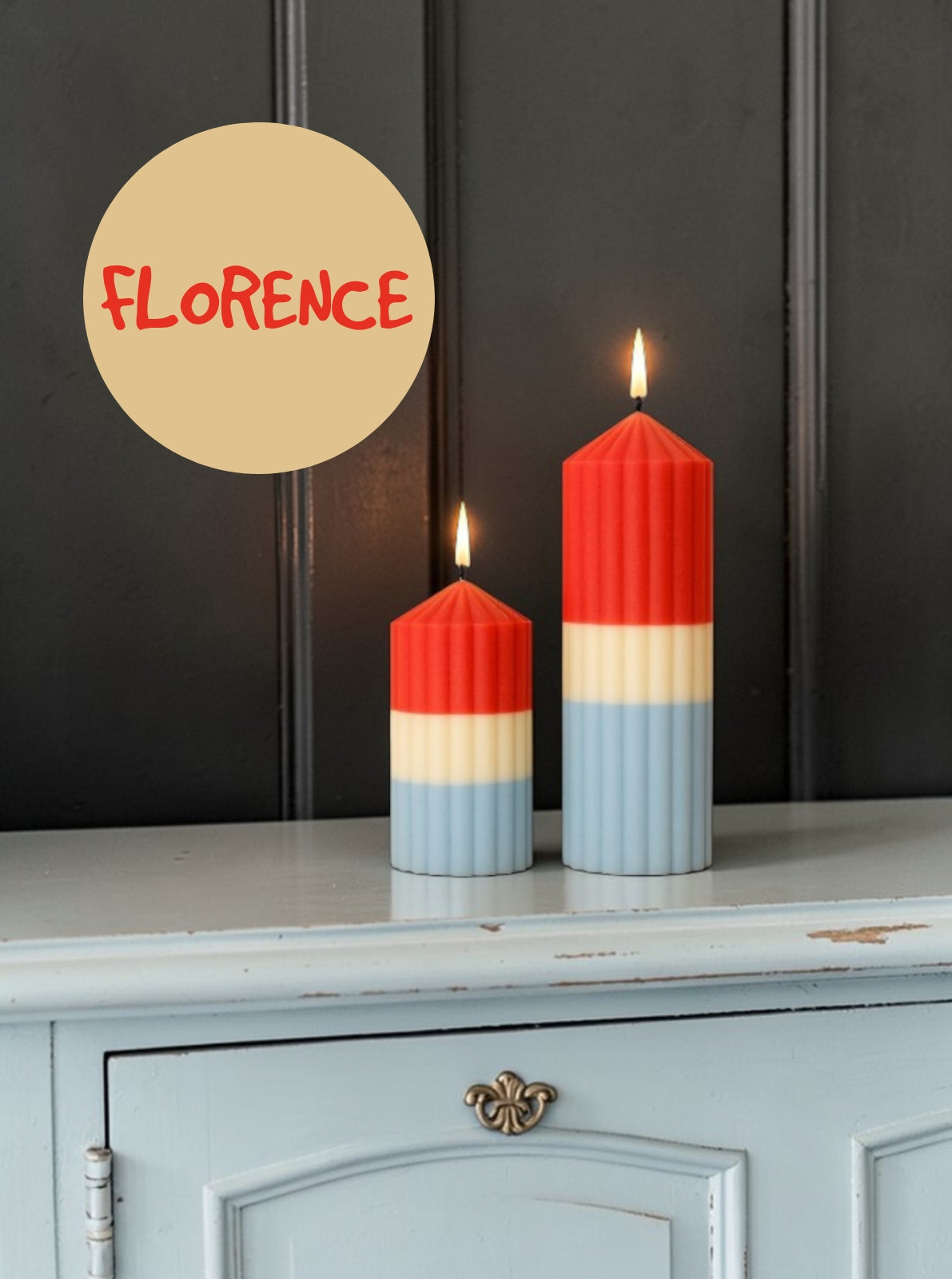 Layered Pillar Candle - FLORENCE