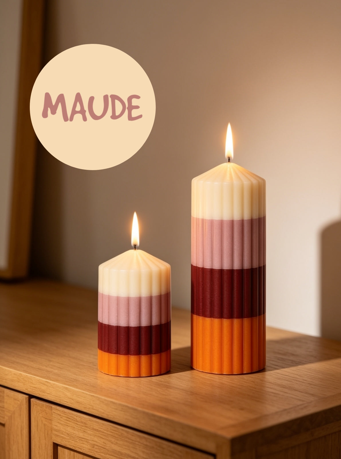 Layered Pillar Candle - MAUDE