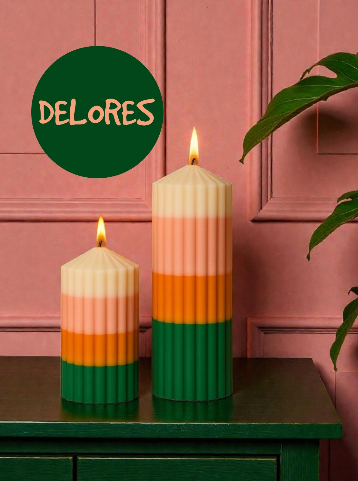 Layered Pillar Candle - DELORES