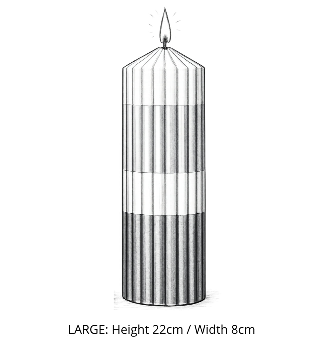Layered Pillar Candle - BERTIE