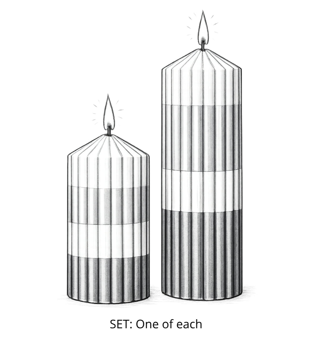 Layered Pillar Candle - MILDRED