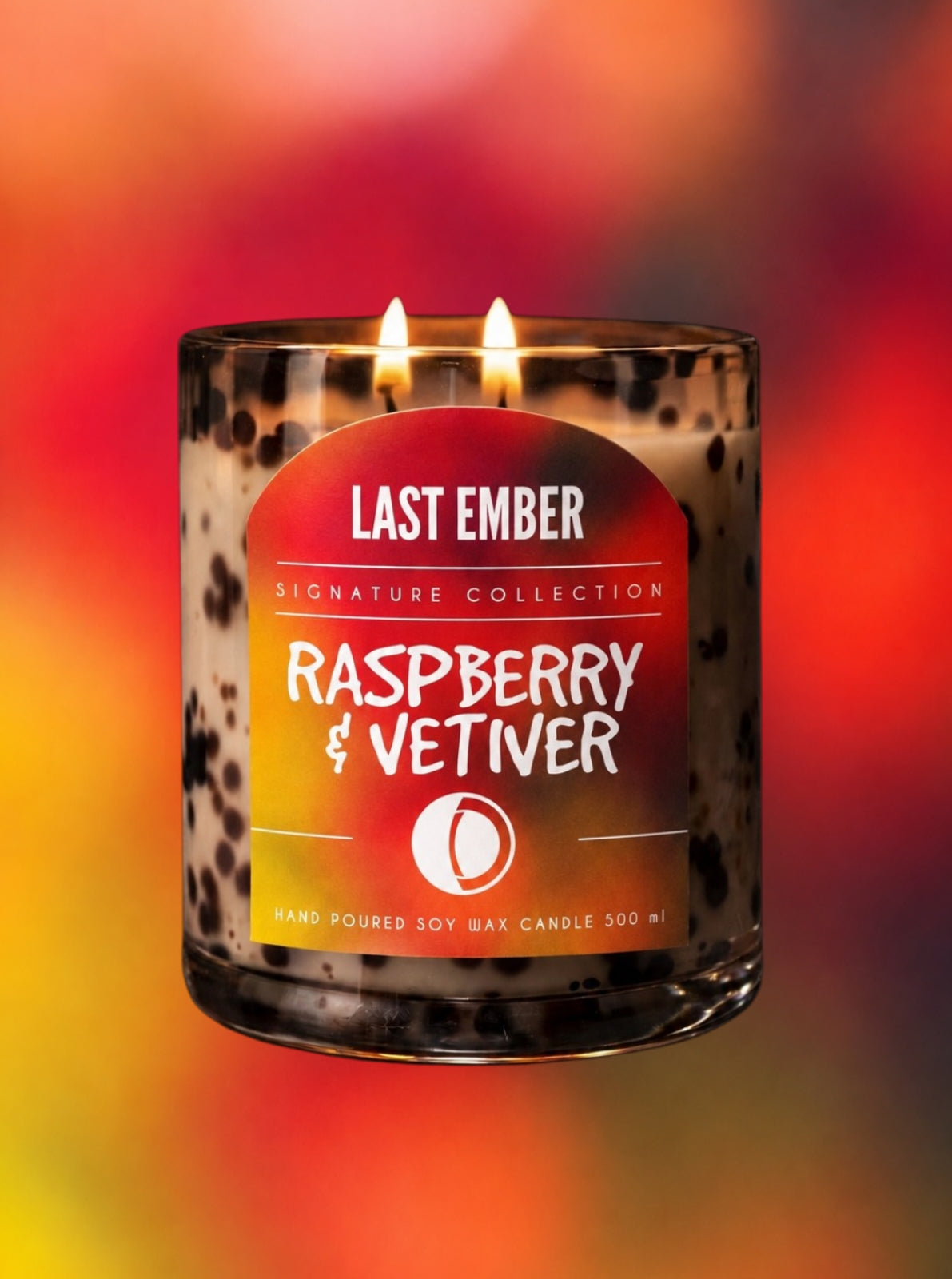 Large Scented Candle - Raspberry & Vetiver