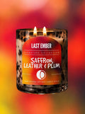 Large Scented Candle - Saffron, Leather & Plum