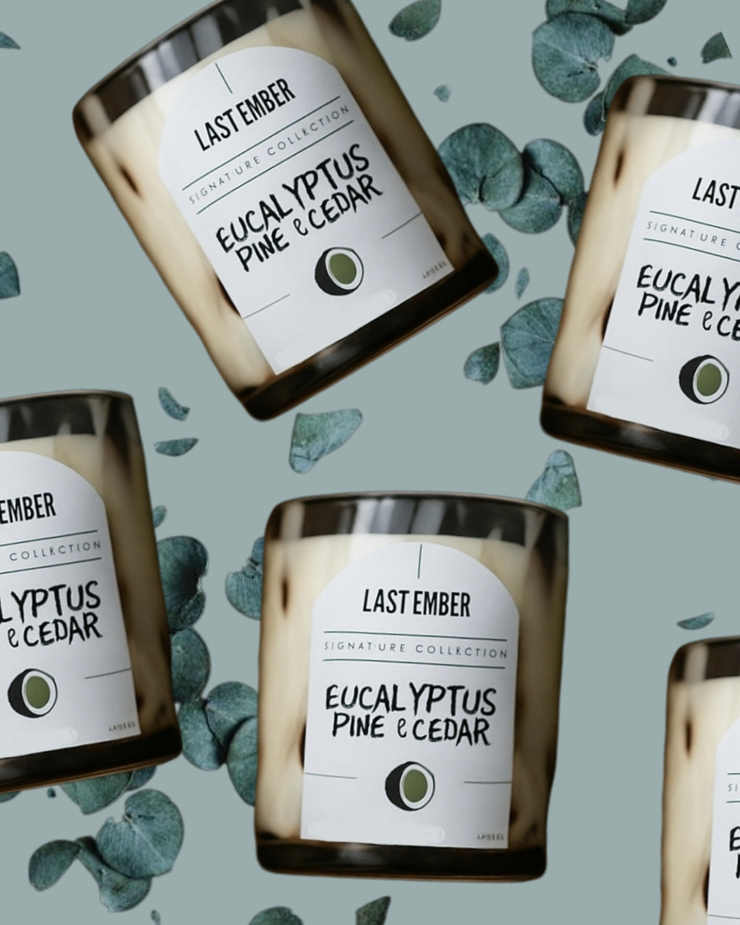 Large Scented Candle - Eucalyptus, Pine & Cedar