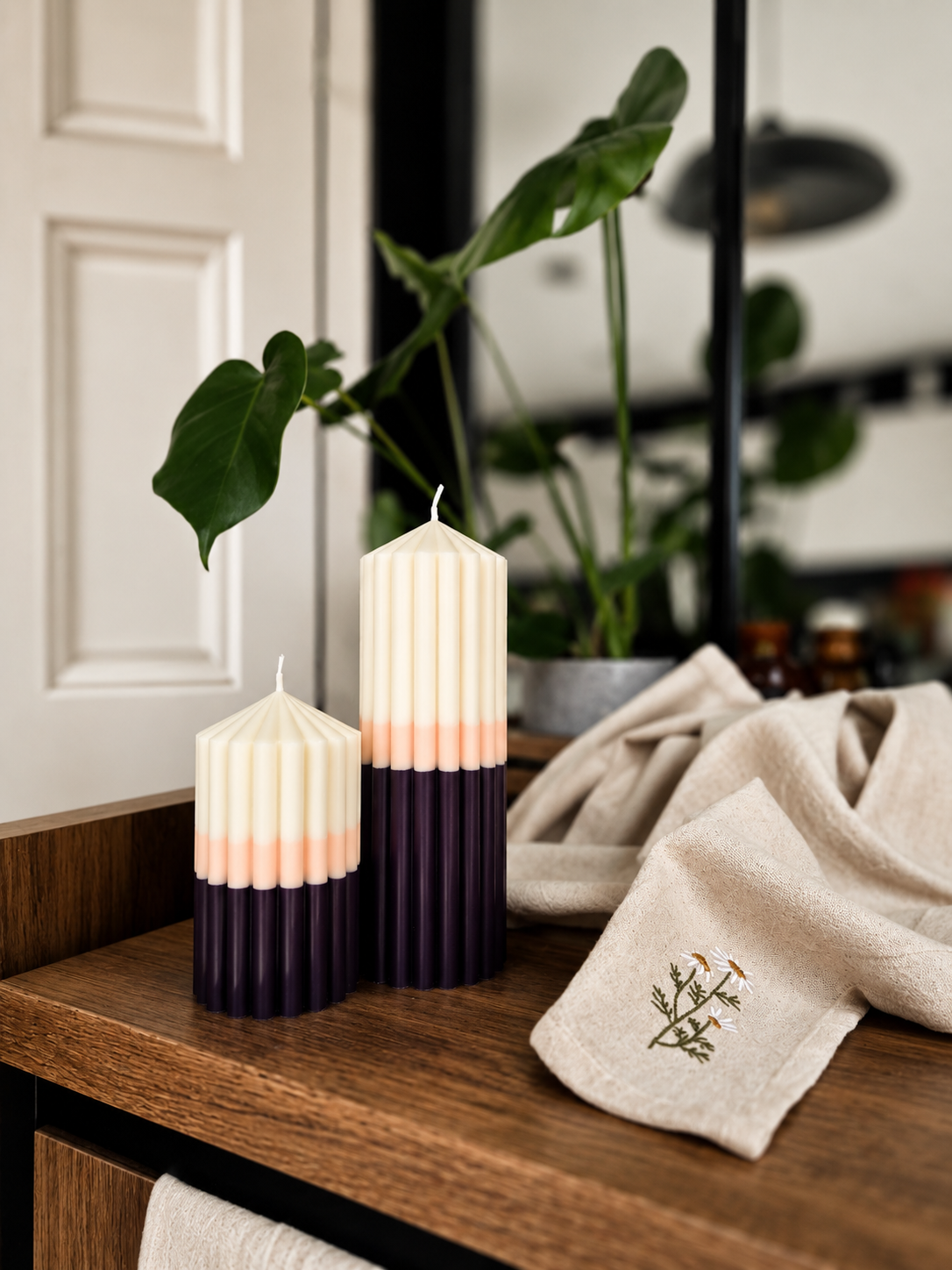 Layered Pillar Candle - CHESTER